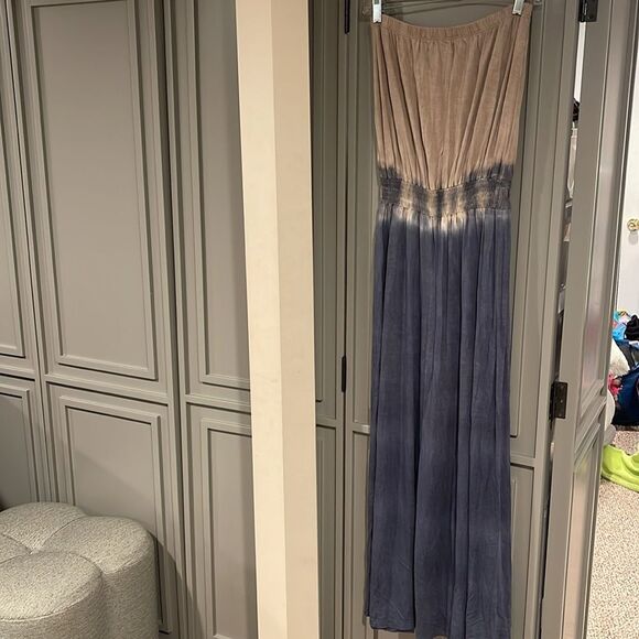 Strapless Tube Top Pant Tye-Dye Romper - Picture 5 of 8